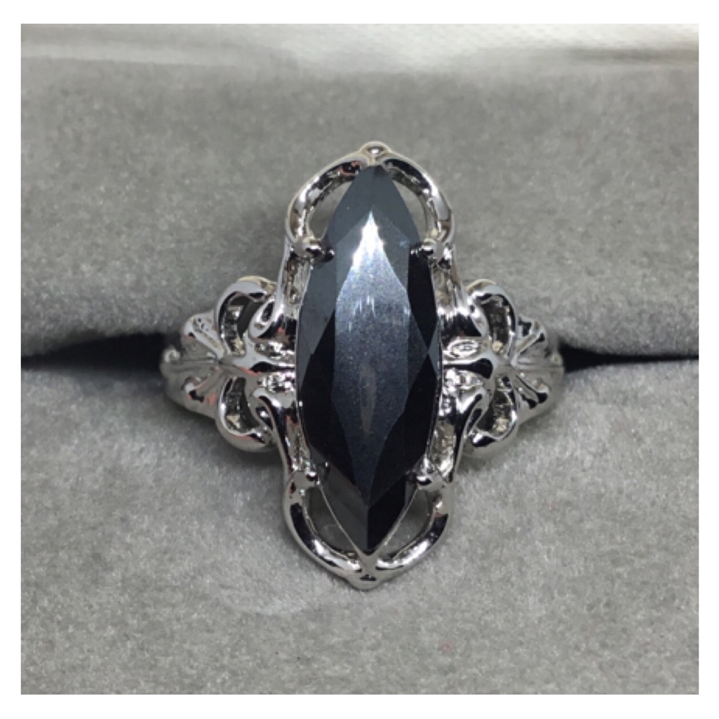 New Hematite Stainless Steel Ring